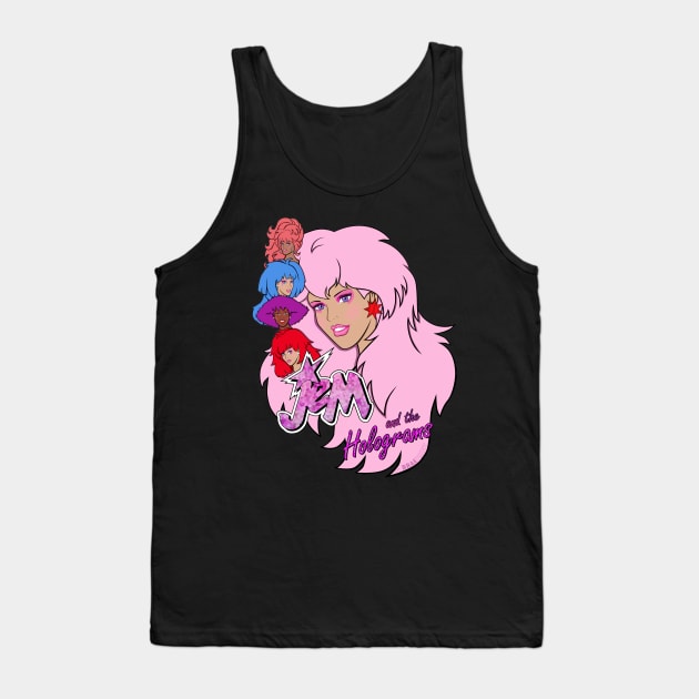 Jem and the Holograms by BraePrint Tank Top by Braeprint